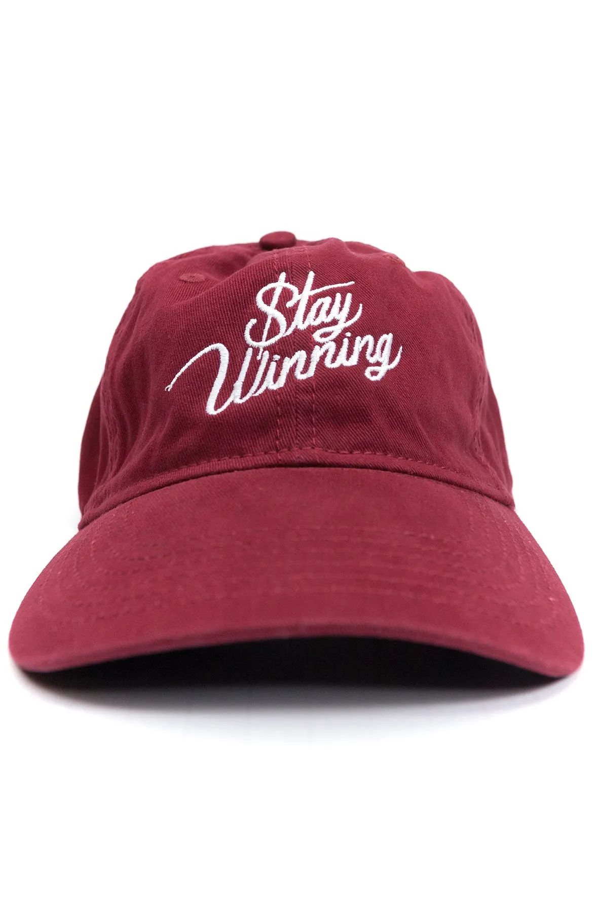 Stay Winning Maroon/White Dad Hat