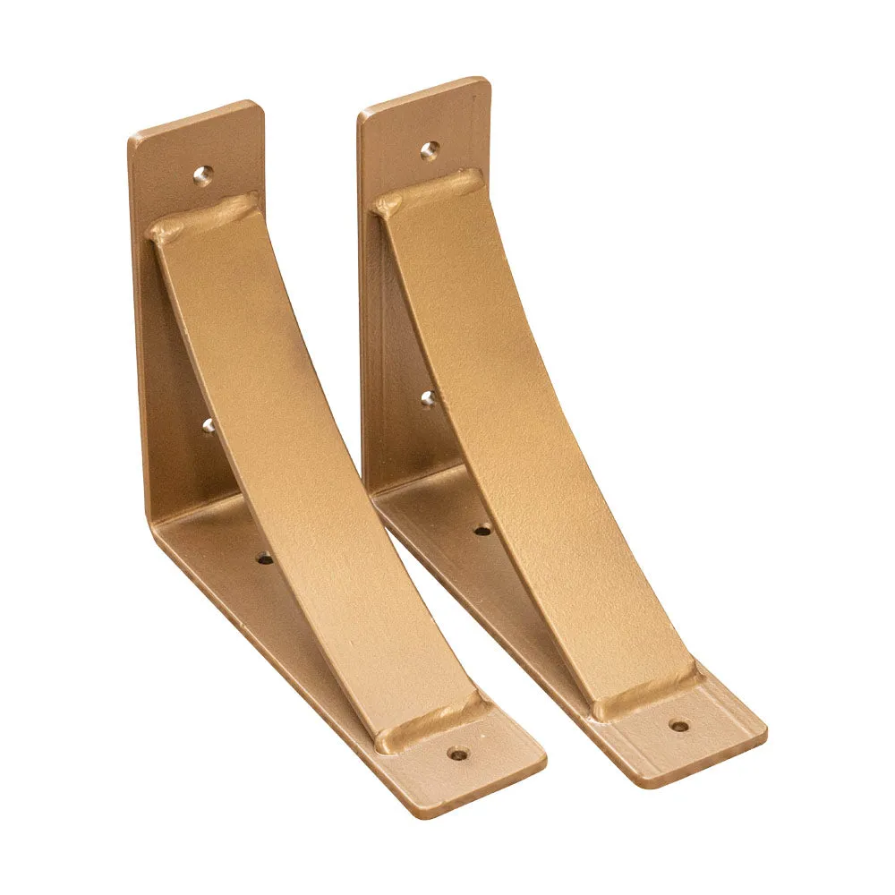 Steel Arched Mist Bronze Shelf Bracket