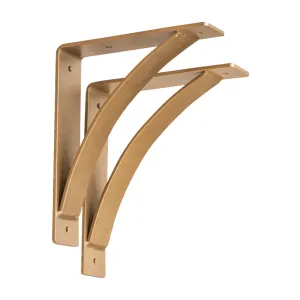 Steel Arched Mist Bronze Shelf Bracket