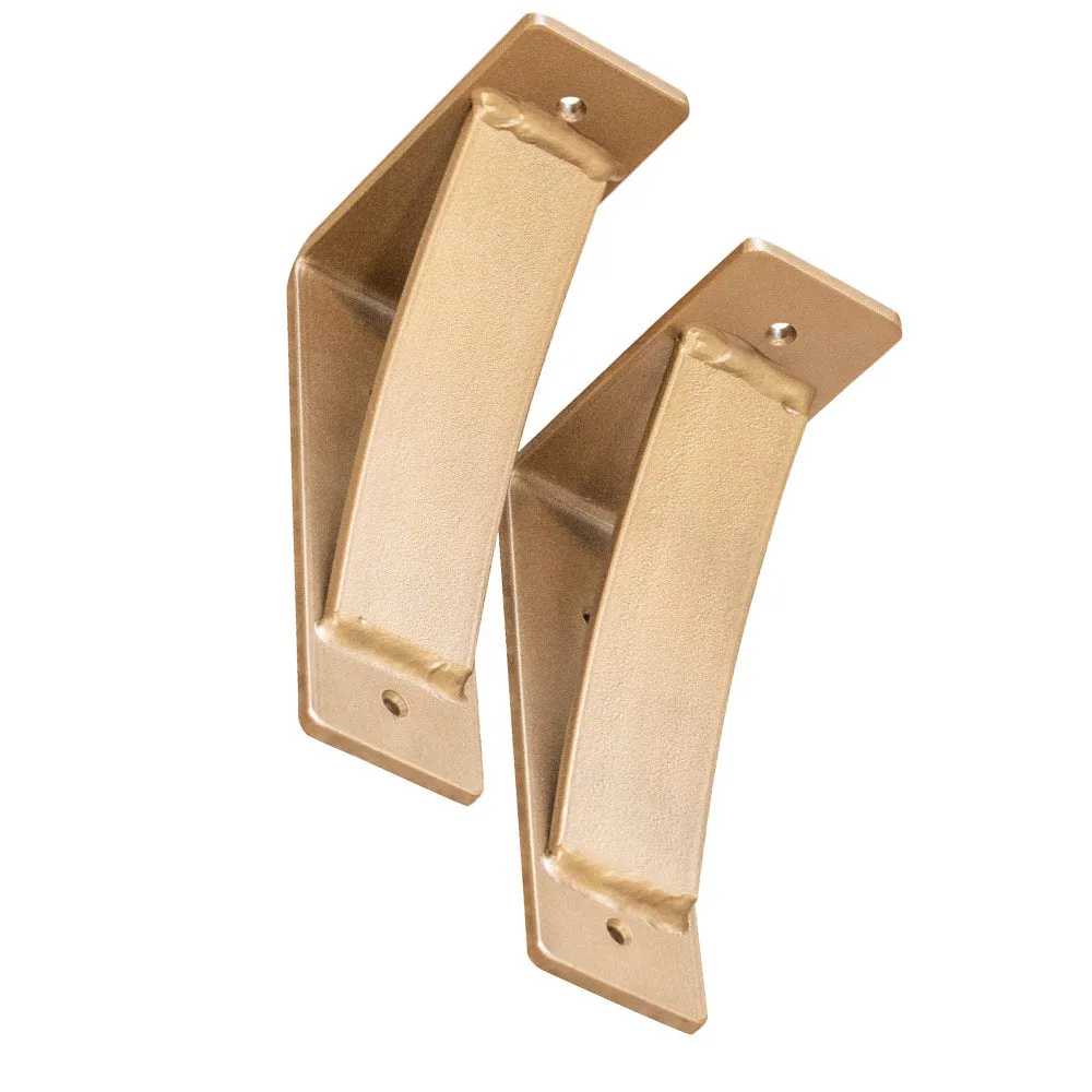 Steel Arched Mist Bronze Shelf Bracket