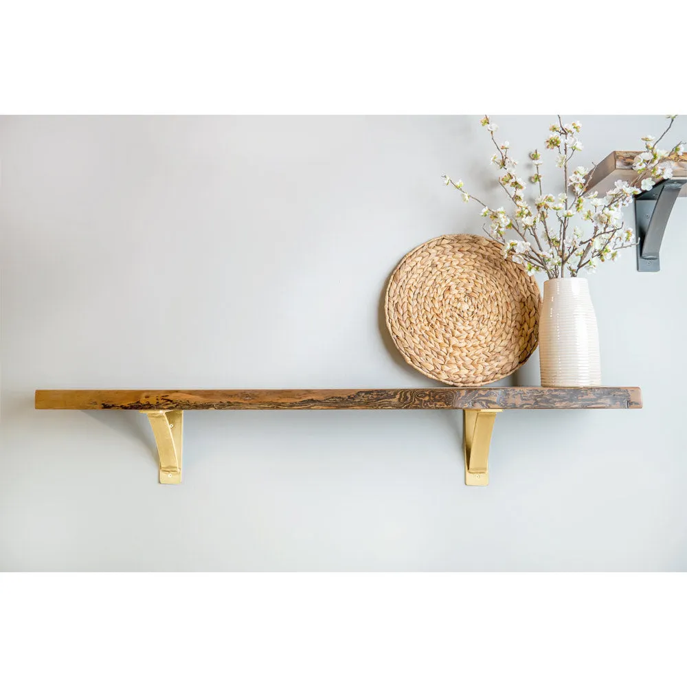 Steel Arched Sun Gold Shelf Brackets