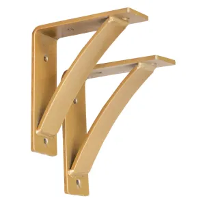 Steel Arched Sun Gold Shelf Brackets