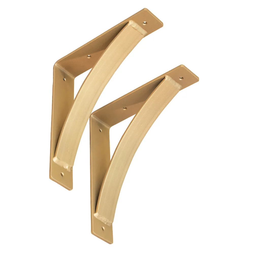 Steel Arched Sun Gold Shelf Brackets