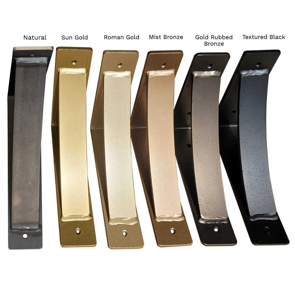 Steel Arched Sun Gold Shelf Brackets