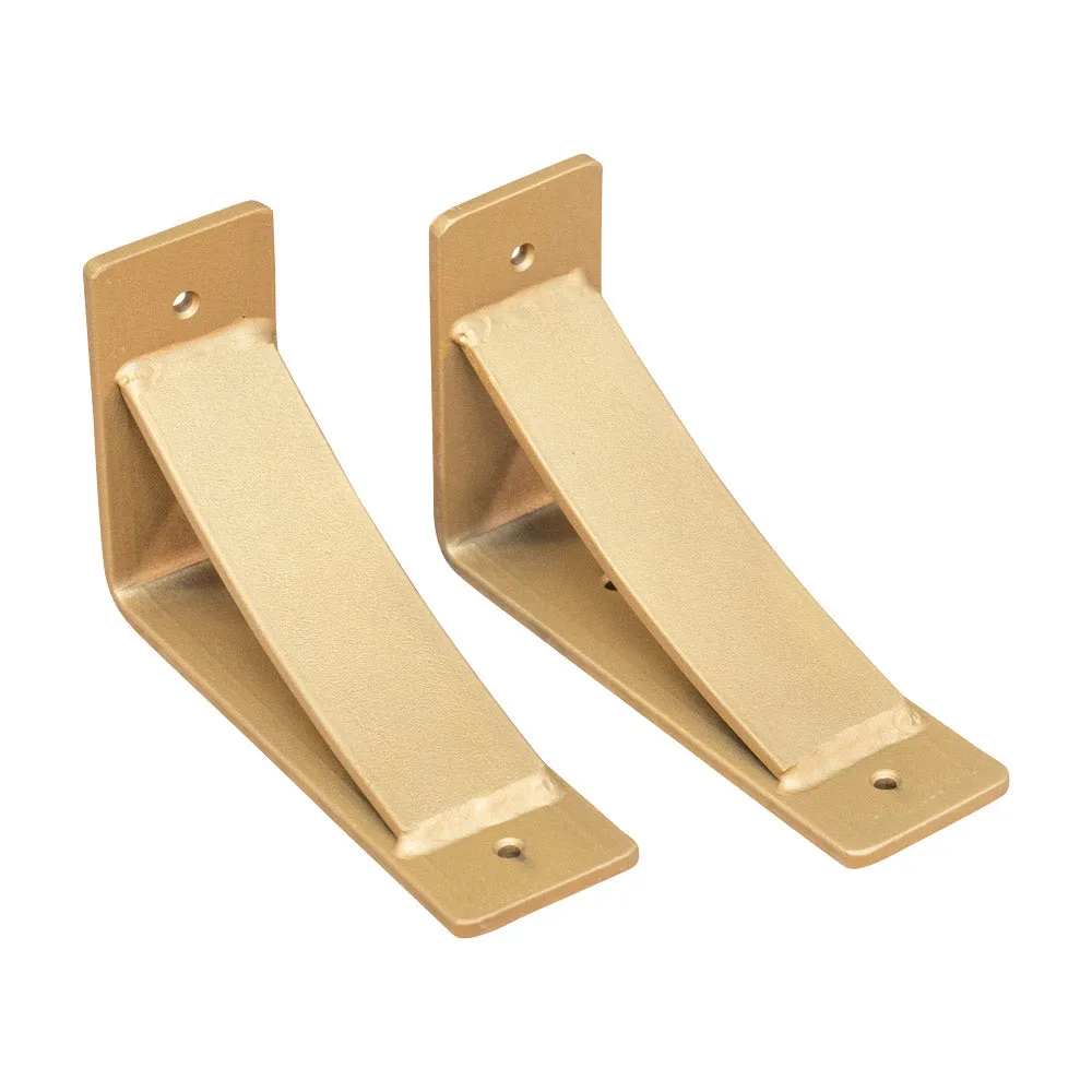 Steel Arched Sun Gold Shelf Brackets