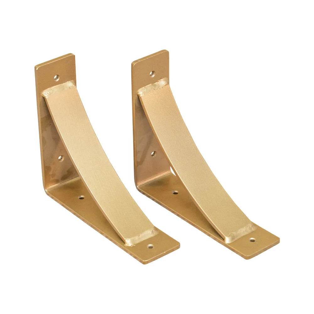 Steel Arched Sun Gold Shelf Brackets