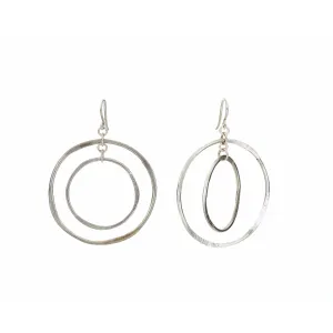 Sterling Silver Free Formed Dangle Earrings