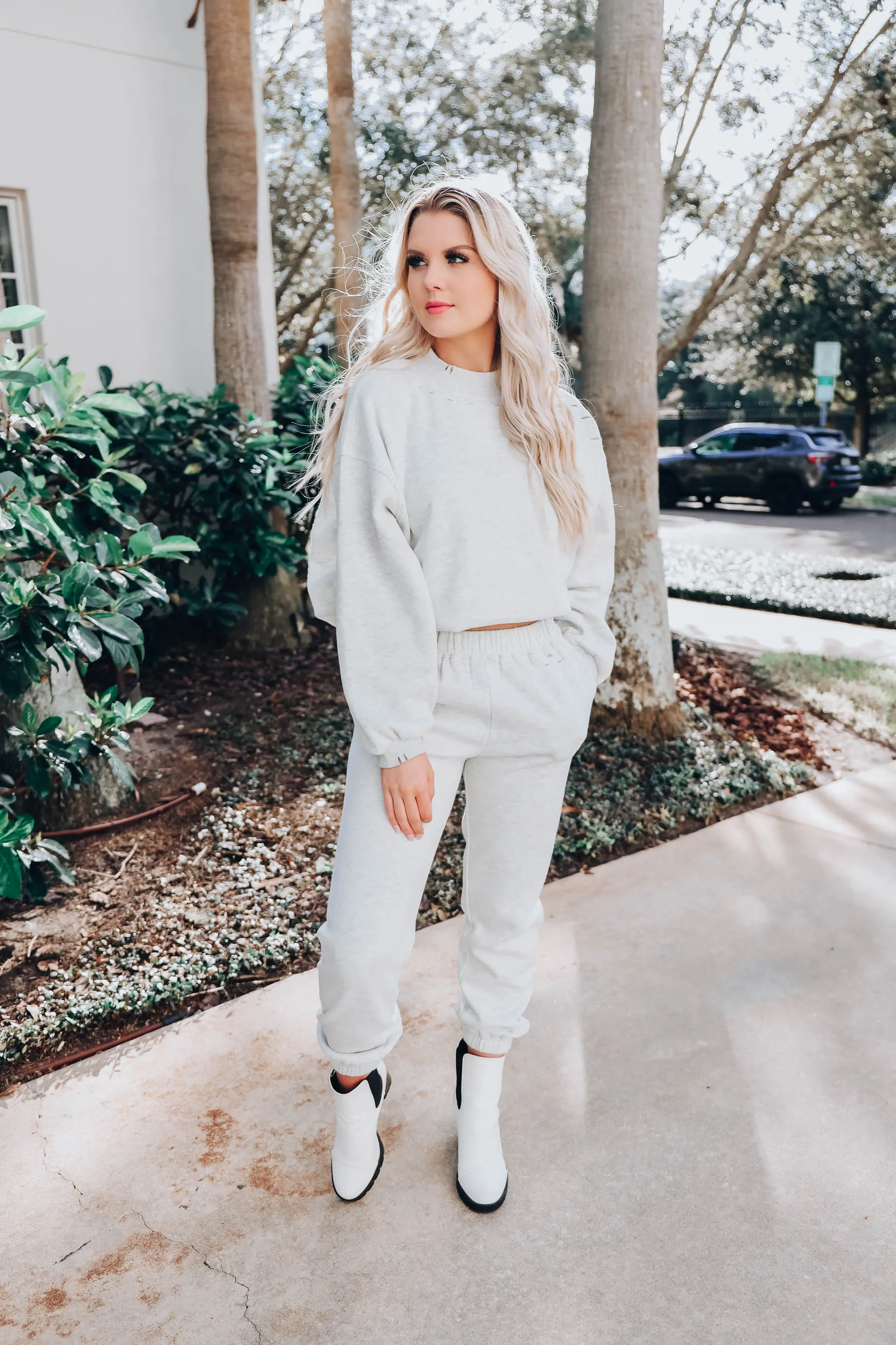 Stress No More Laser Cut Sweatshirt