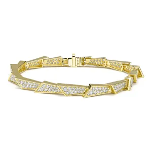 Studio 18K Caviar Gold Diamond Linear Bracelet