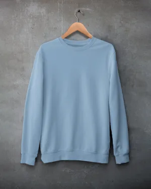 Subtle blue plain sweatshirt