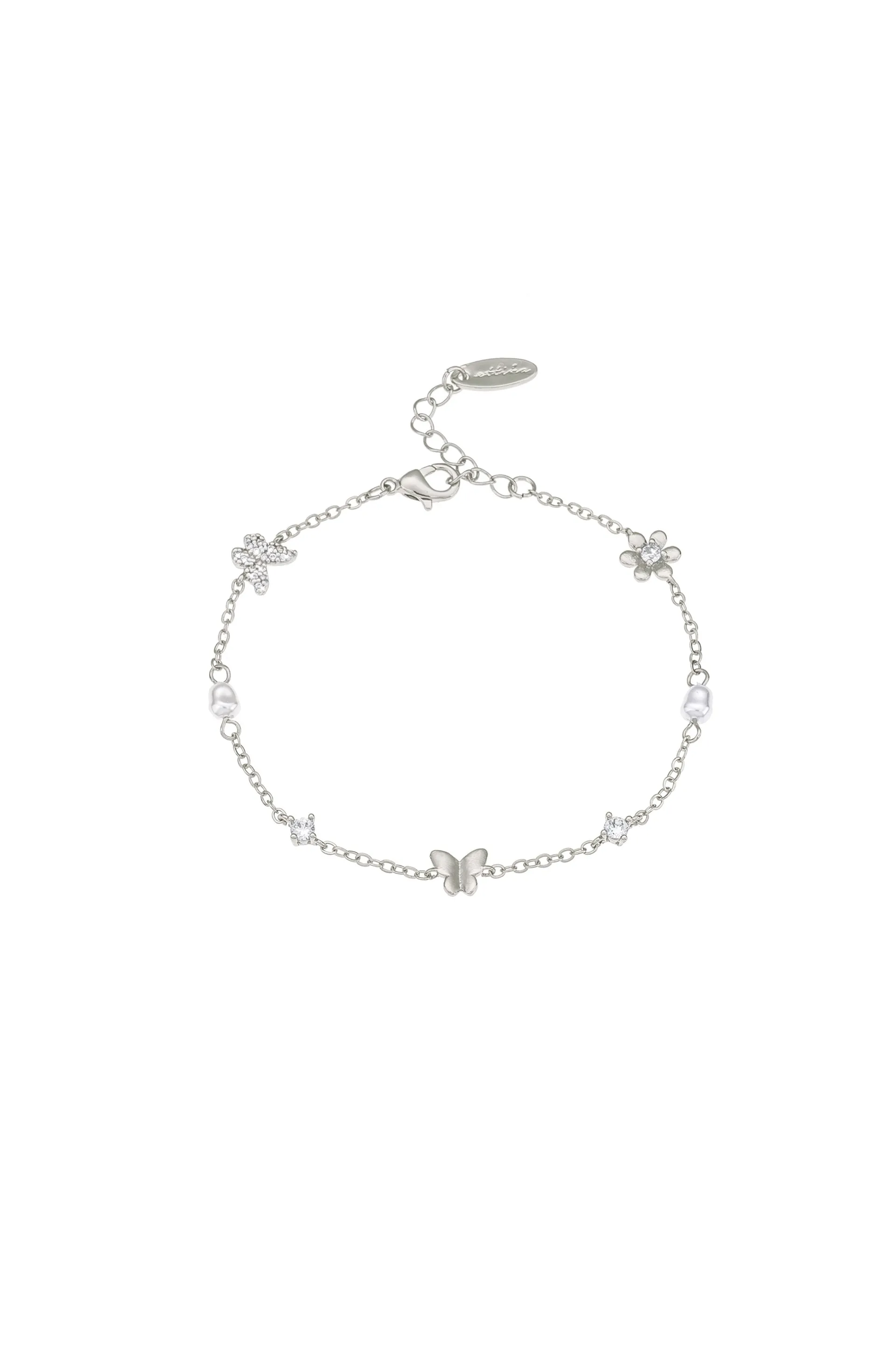 Subtle Butterflies and Pearl Bracelet