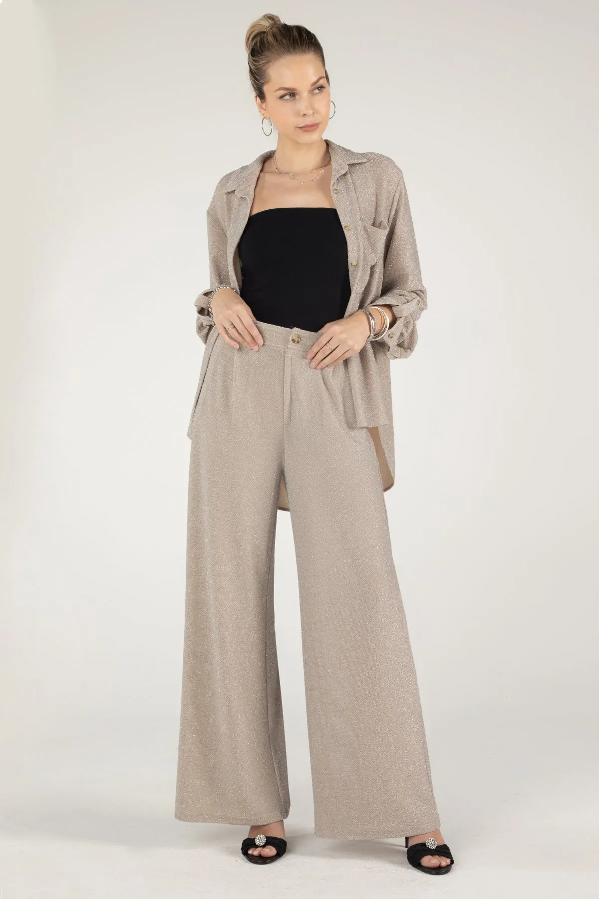 Subtle Shine Button Up