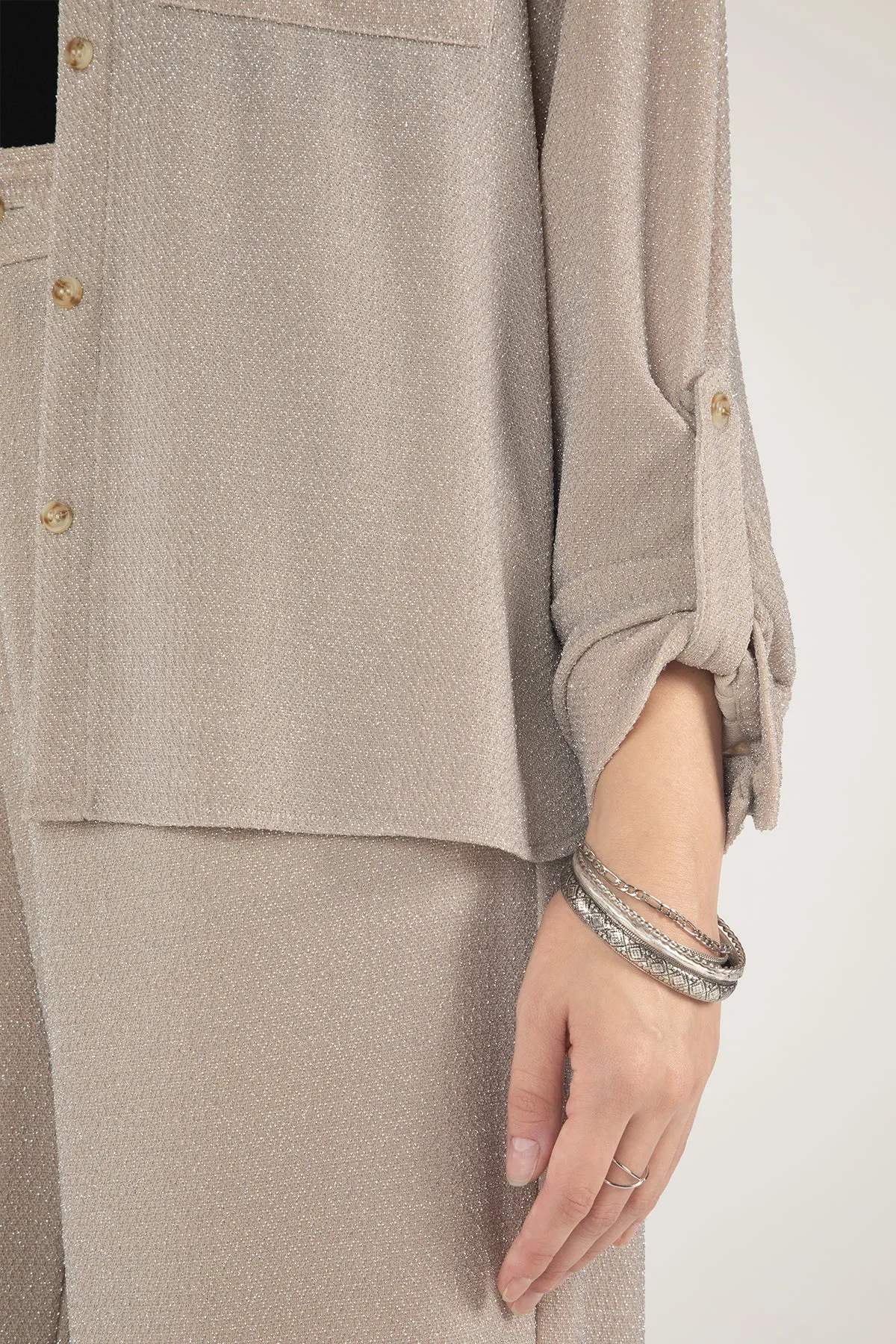 Subtle Shine Button Up