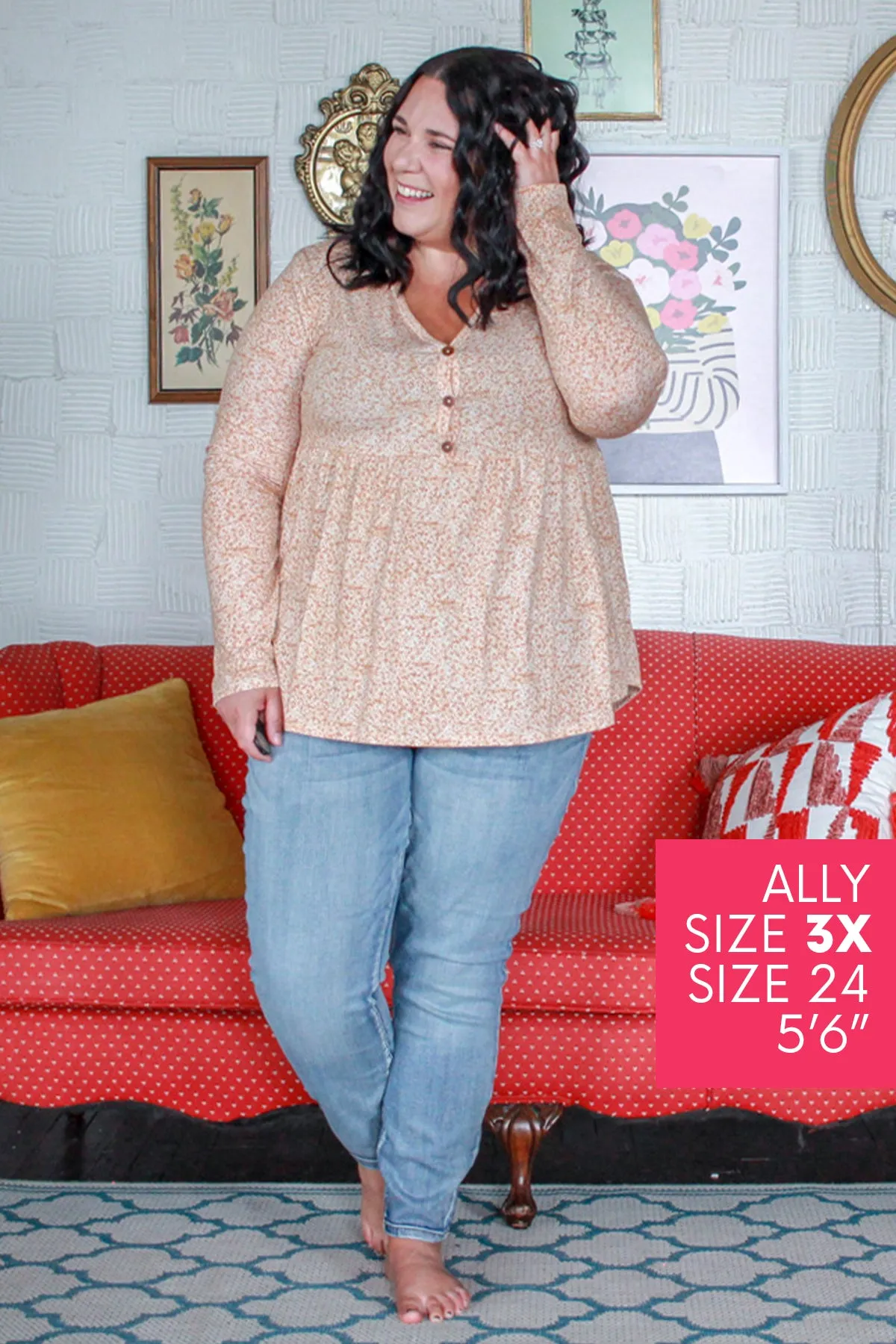 Subtle Sunshine Babydoll Top