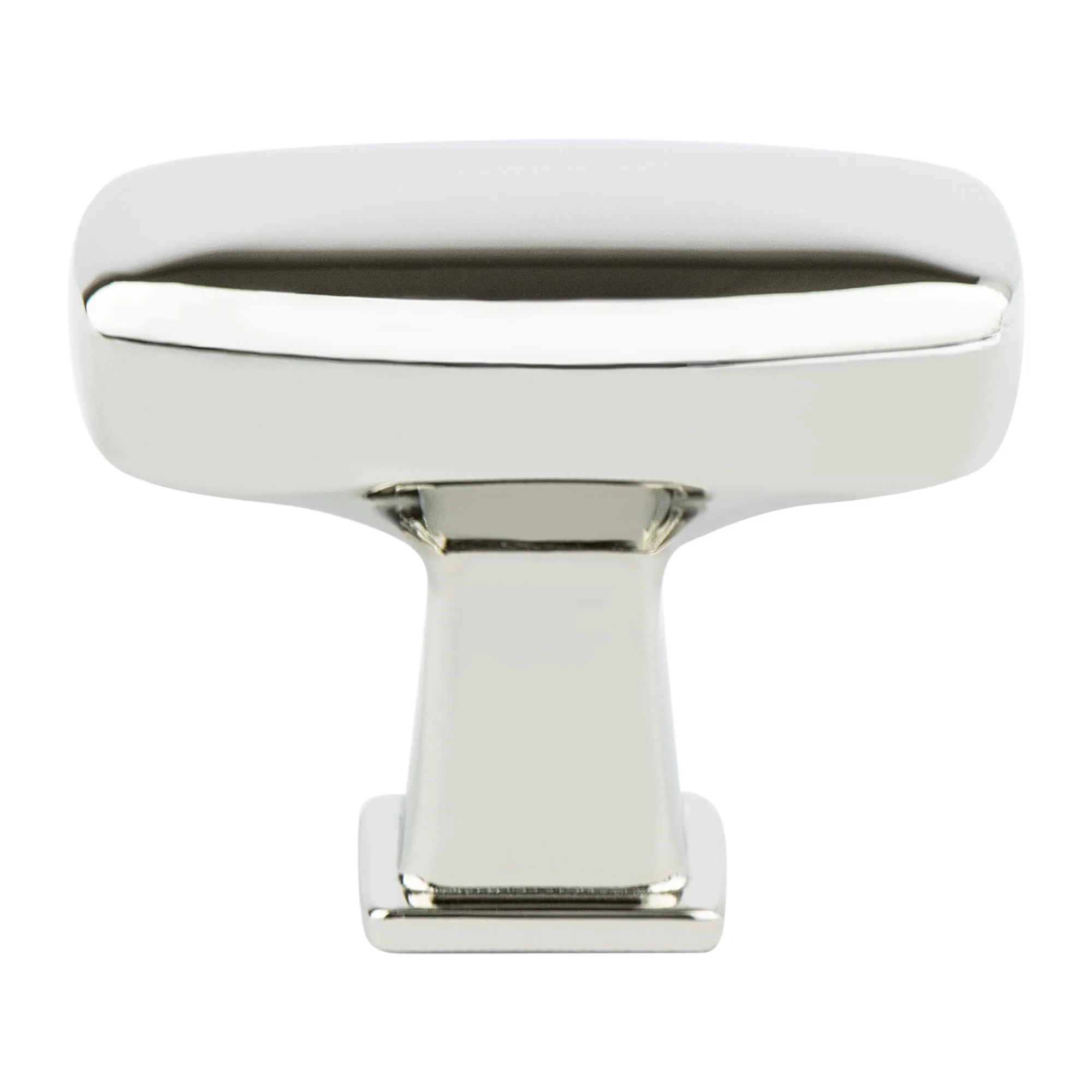 Subtle Surge Polished Nickel Knob - This knob has a tooth on the bottom.