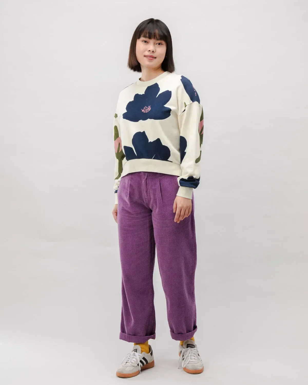 Sudadera BRAVA FABRICS Bloom Rounded Ecru