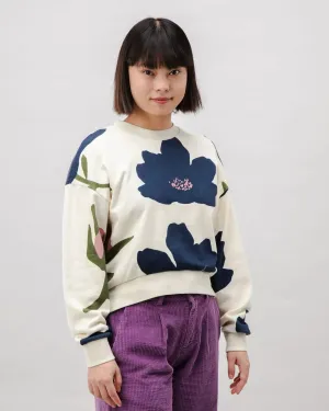 Sudadera BRAVA FABRICS Bloom Rounded Ecru
