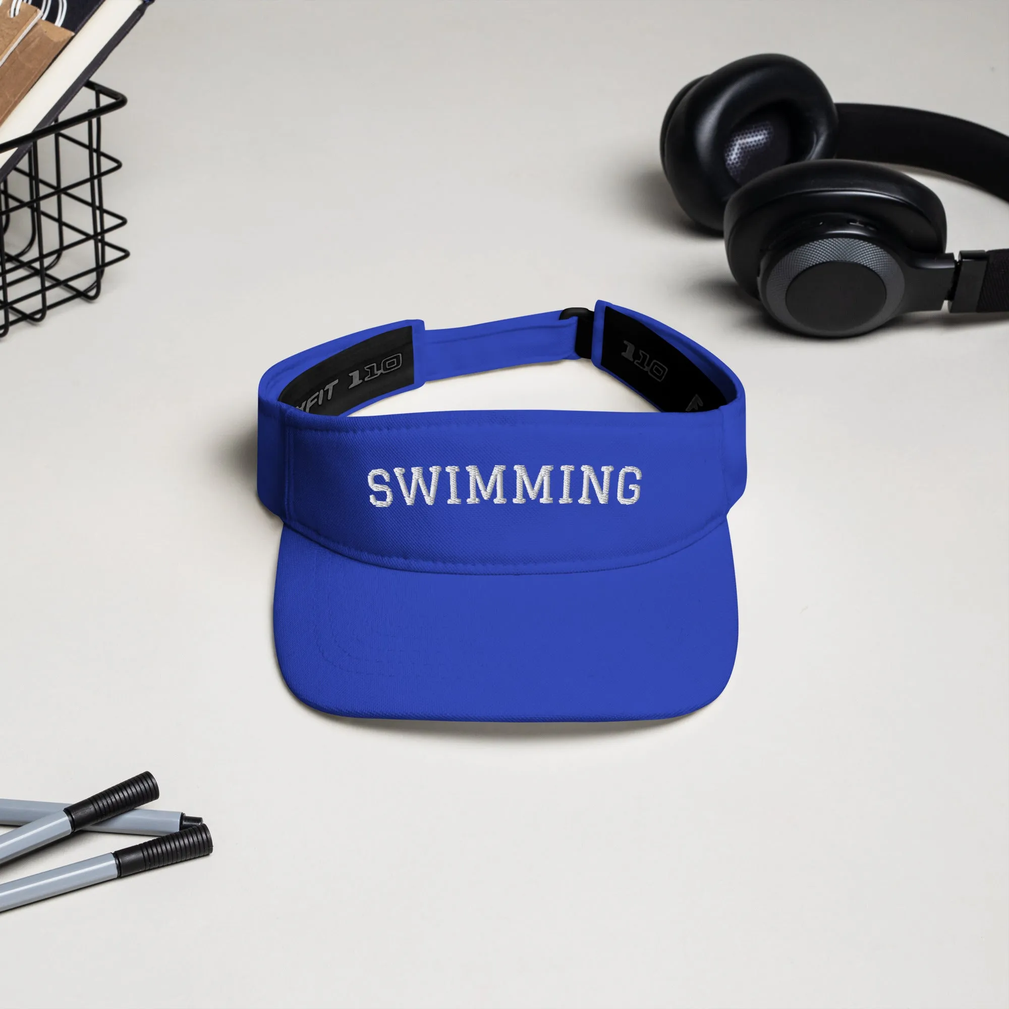 Swimming Embroidered Visor