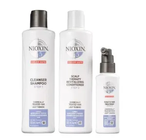 System 5 Chemically Treated Hair Light Tuning Treatment 3 Products - Nioxin