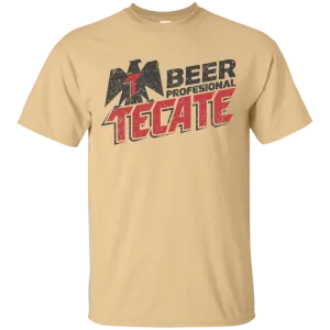 Tecate Beer T-Shirt Custom Designed Color Worn Label Pattern