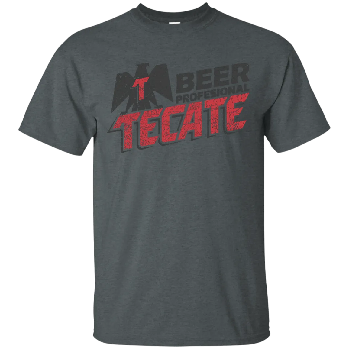 Tecate Beer T-Shirt Custom Designed Color Worn Label Pattern