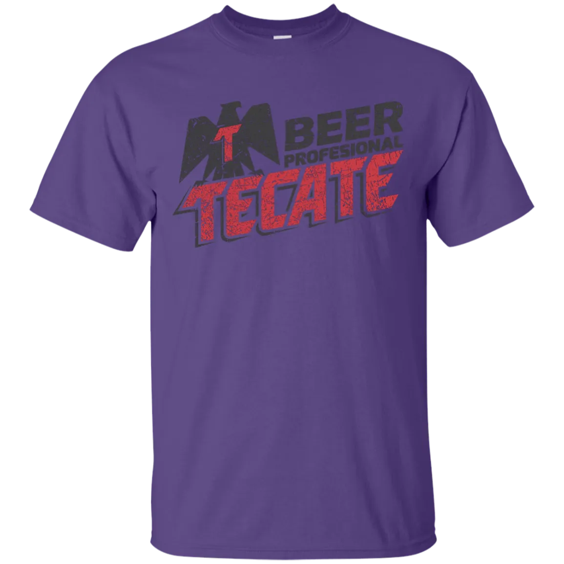 Tecate Beer T-Shirt Custom Designed Color Worn Label Pattern