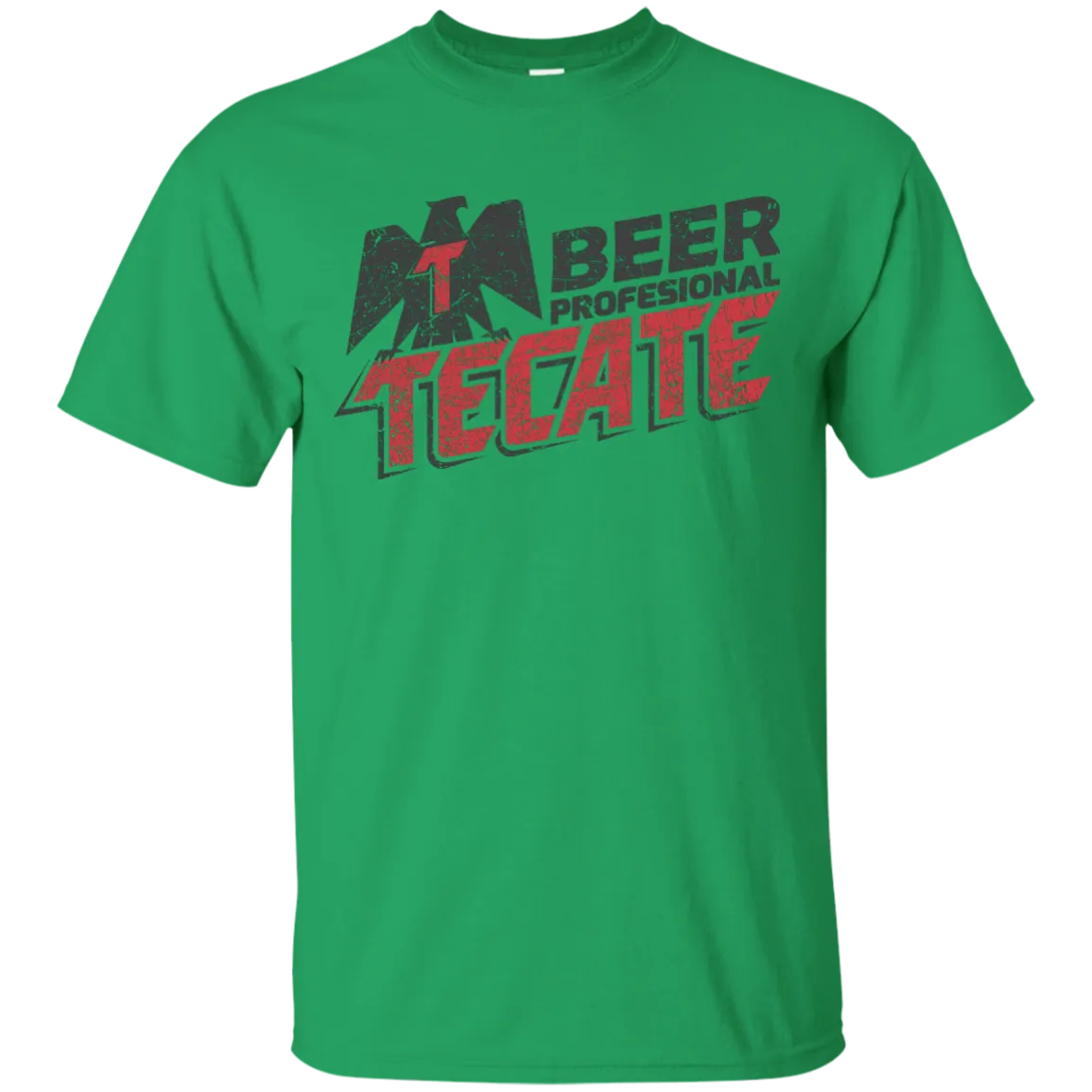 Tecate Beer T-Shirt Custom Designed Color Worn Label Pattern