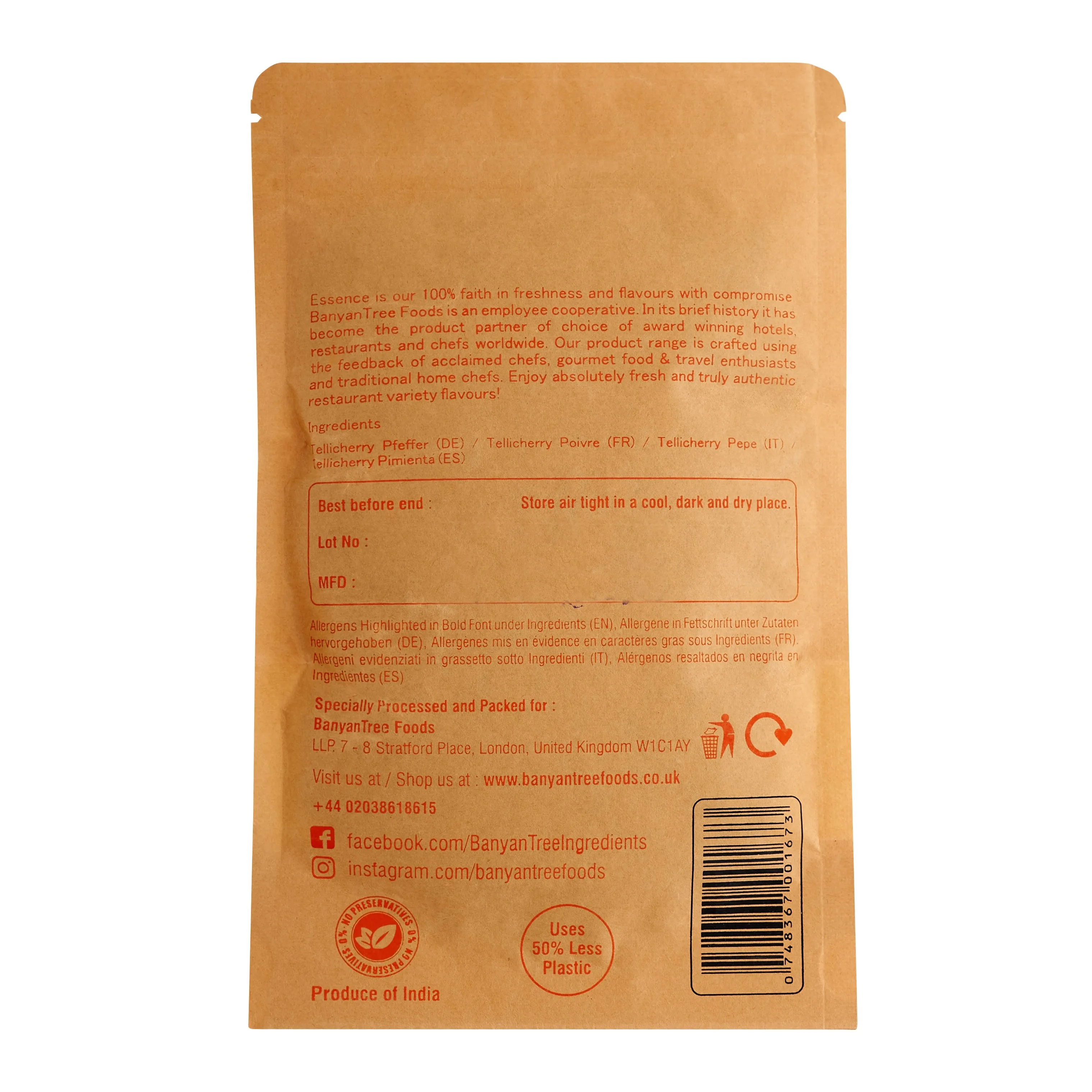 Tellicherry Black Pepper Whole