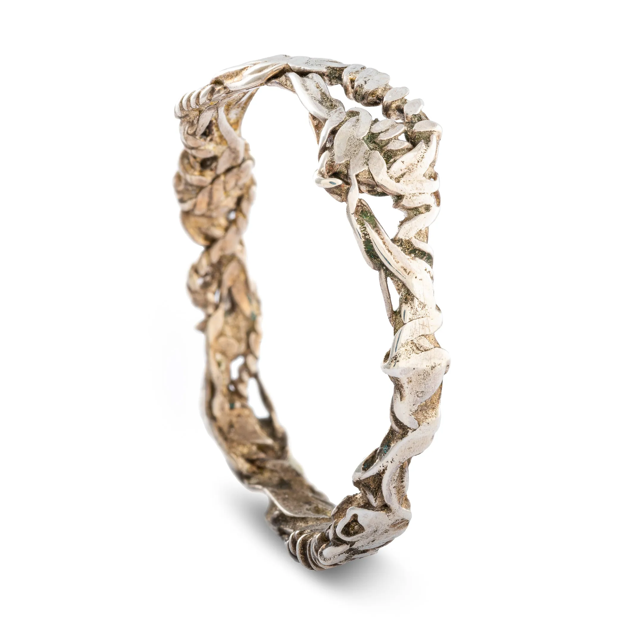 Textured Twist Silver Ring