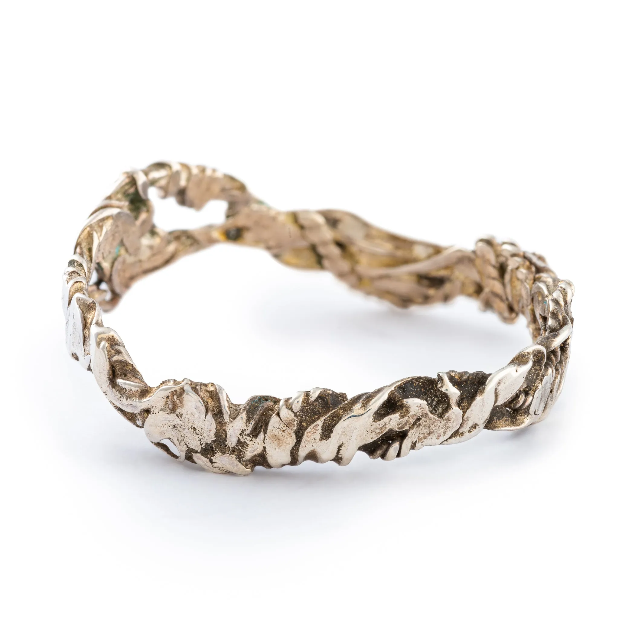 Textured Twist Silver Ring