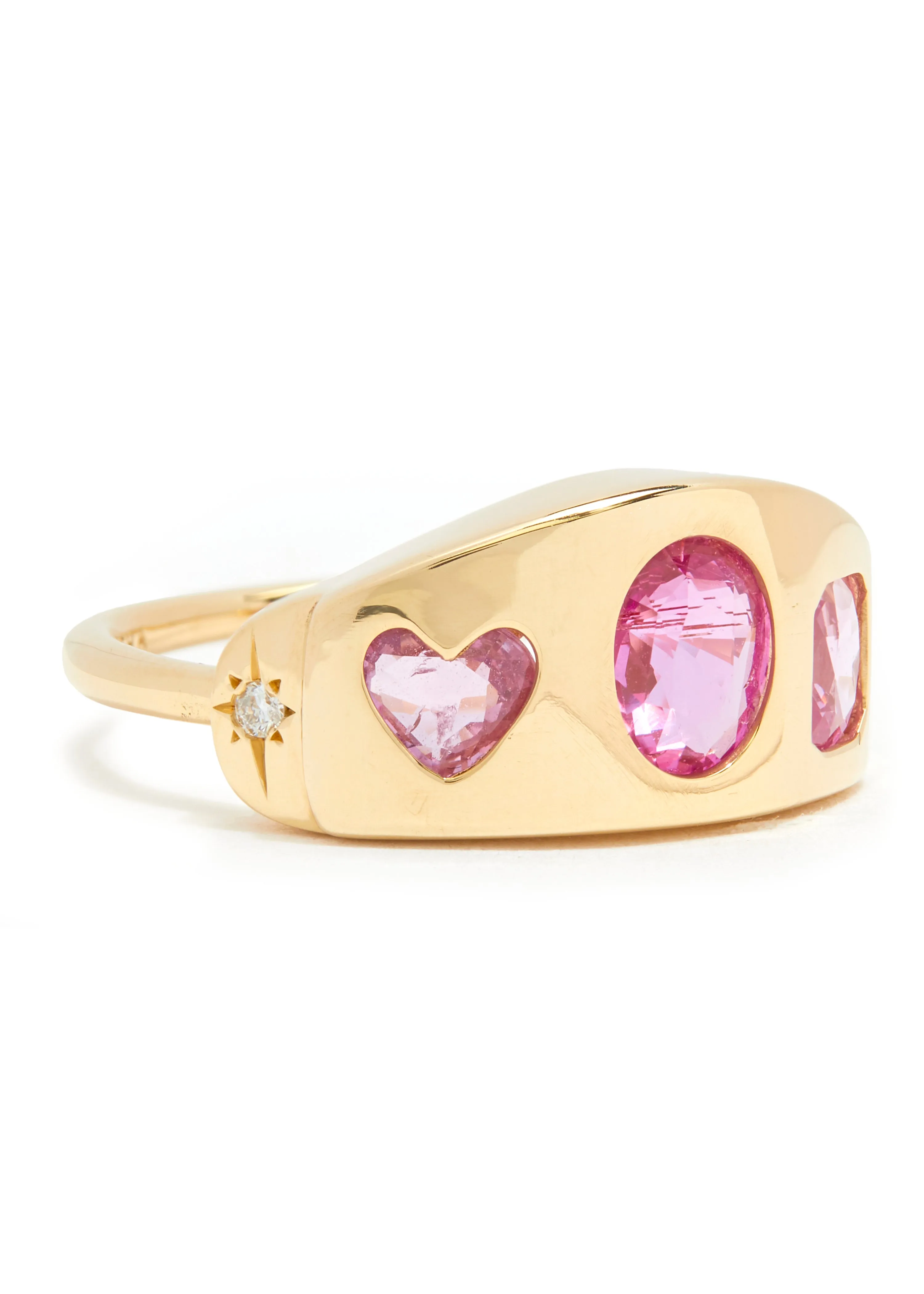 The Everlasting Love Ring with Pink Sapphires