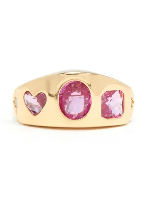 The Everlasting Love Ring with Pink Sapphires