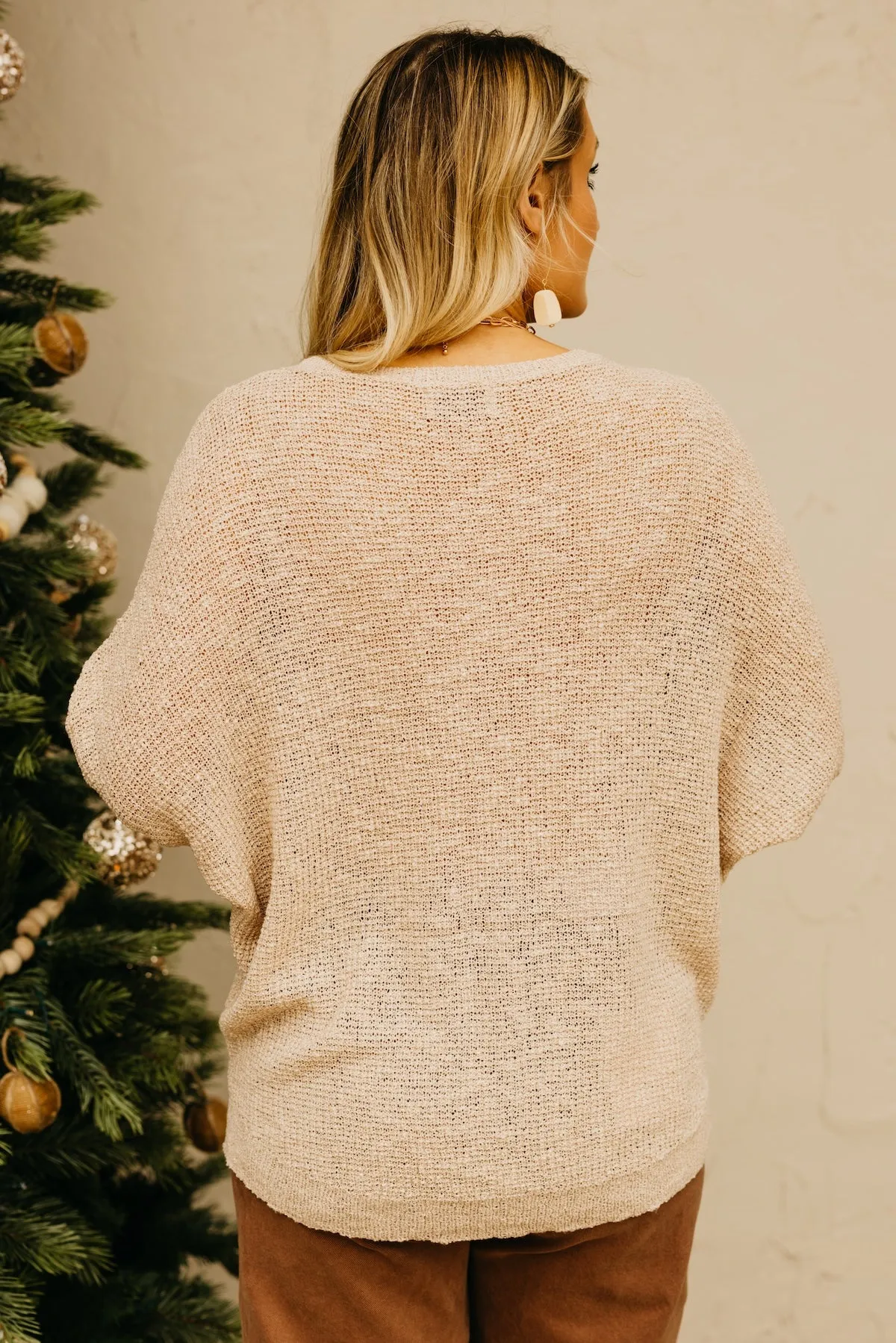 The Malaya Striped Dolman Sleeve Sweater