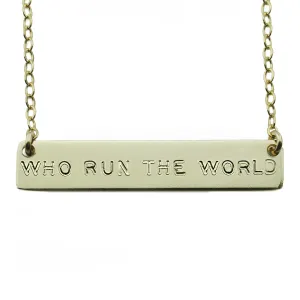 The Name Plate Necklace Who Run The World