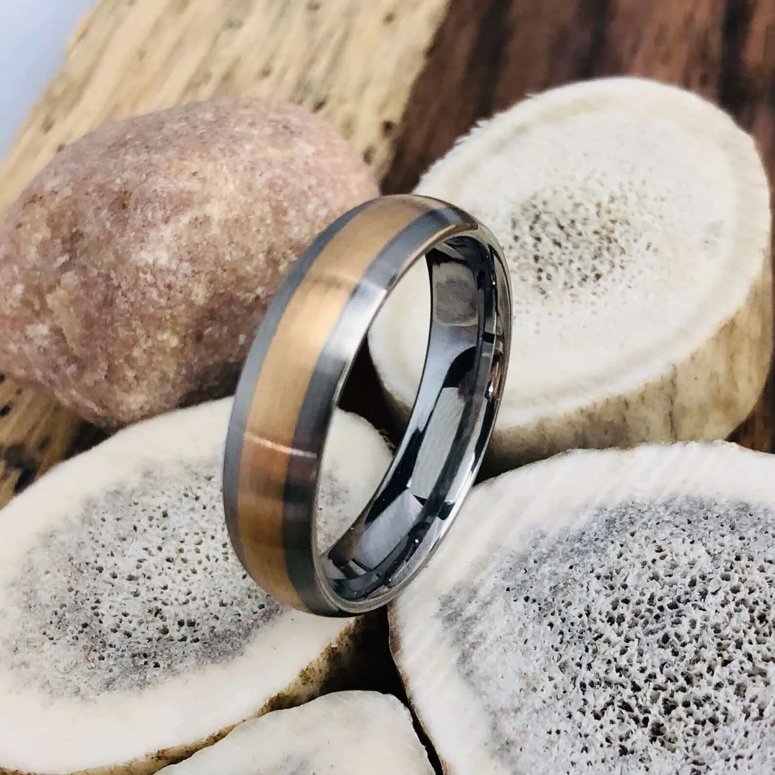 The Snazzy | Rose Gold Wedding Band for Men