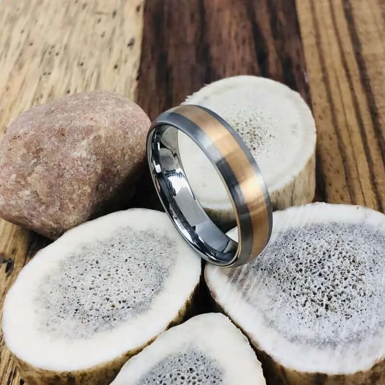 The Snazzy | Rose Gold Wedding Band for Men