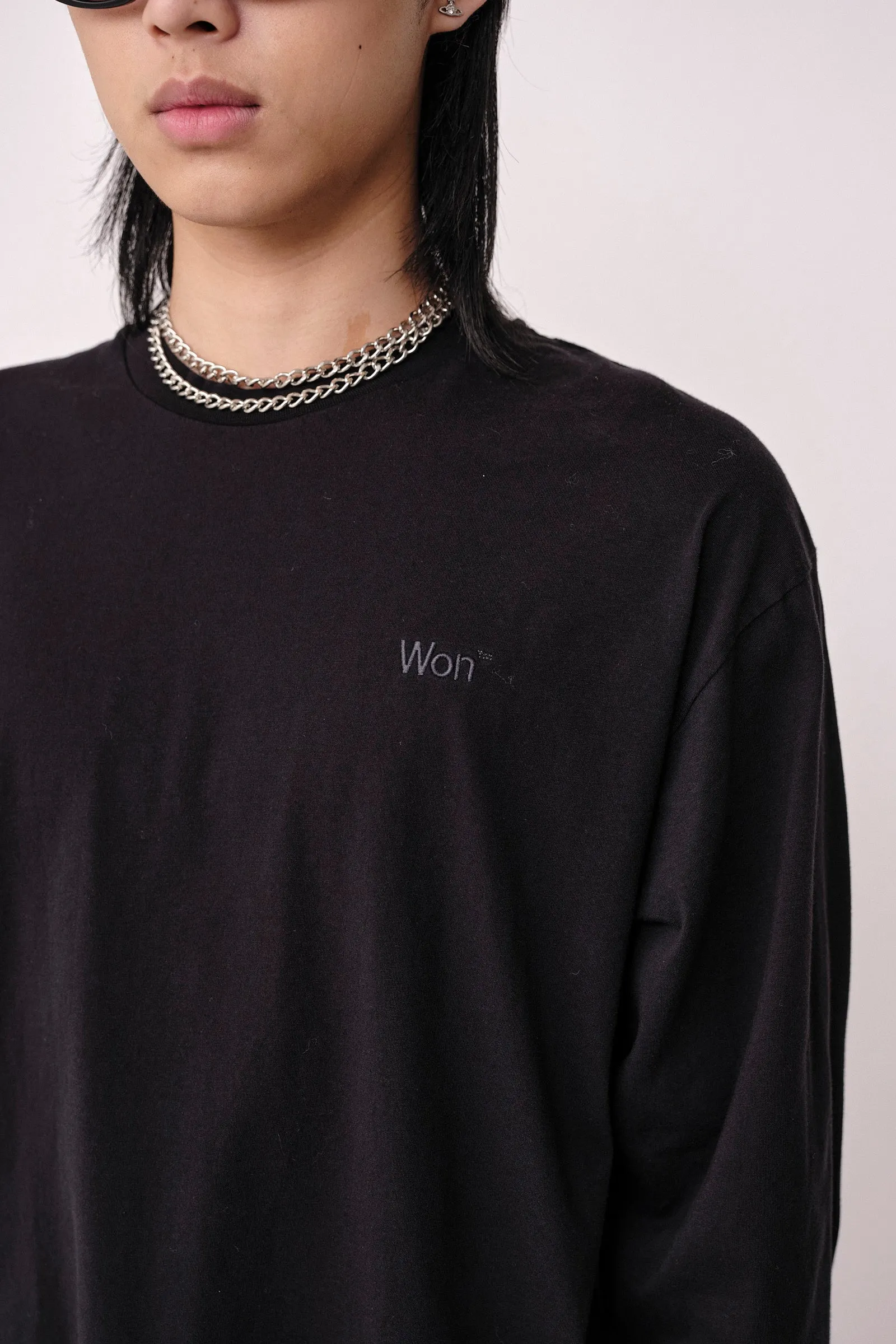 The Staff Tee LS Embroidery M - Black
