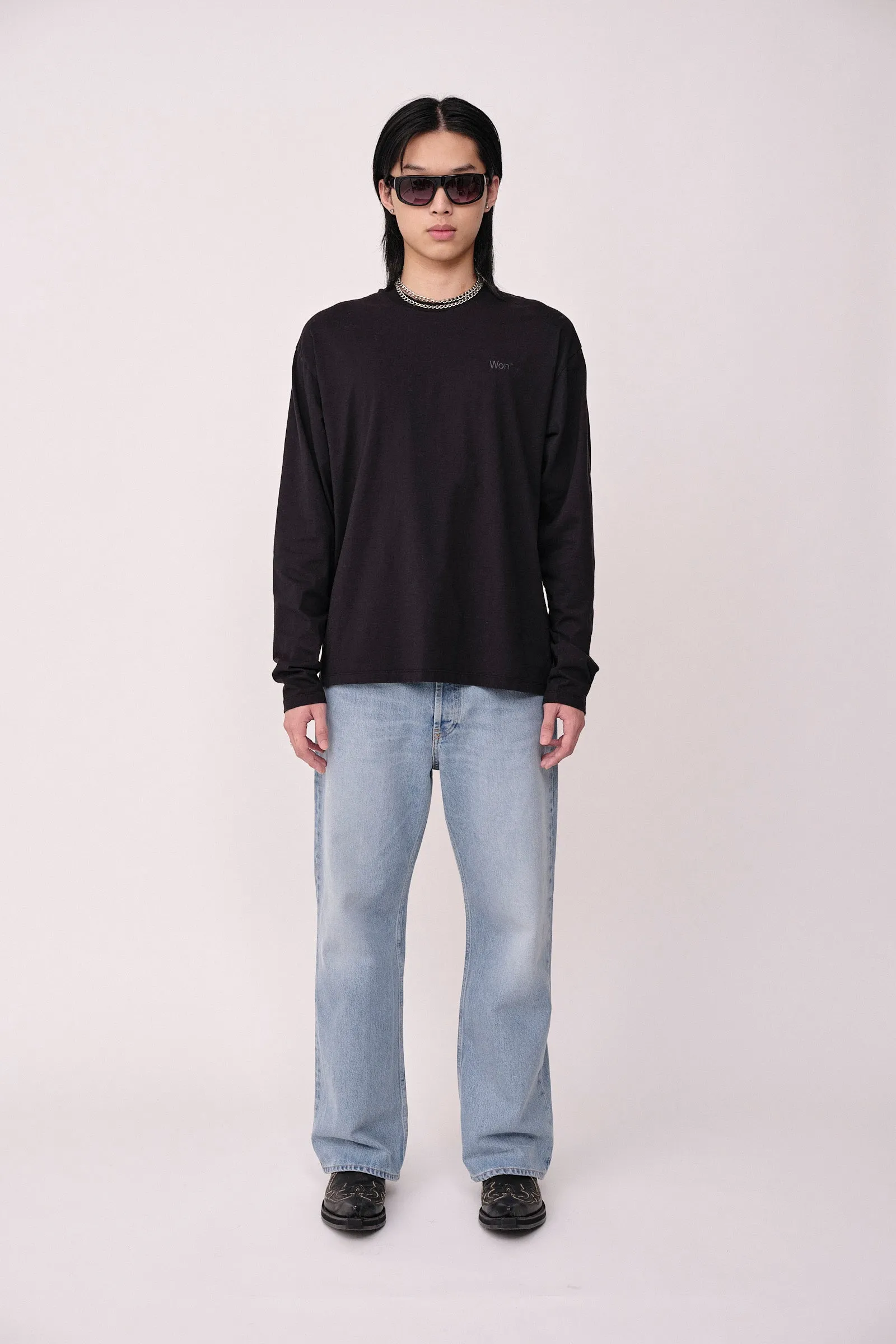 The Staff Tee LS Embroidery M - Black