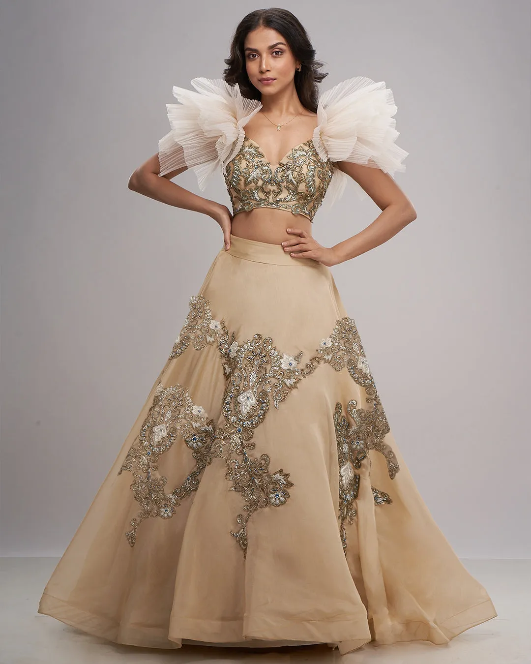 The Subtle Beige Lehenga