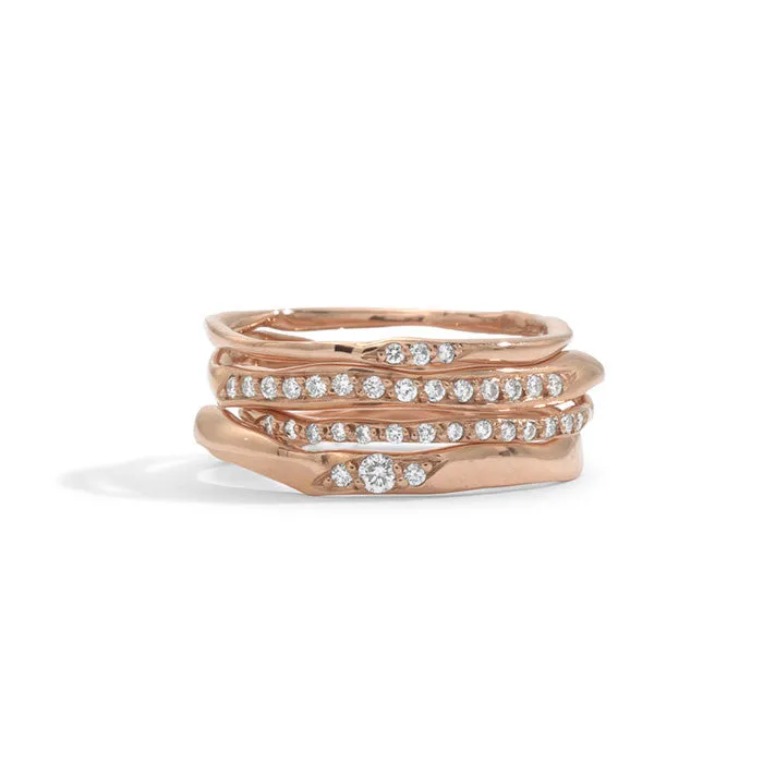 thick wavy diamond band