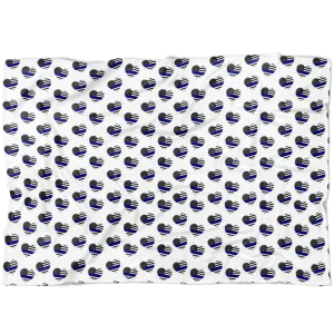 Thin Blue Line Hearts Fleece Blanket