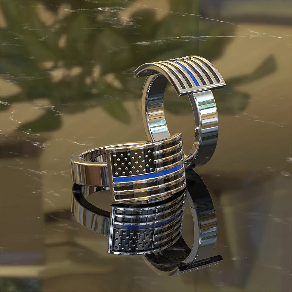Thin Blue Line Ring