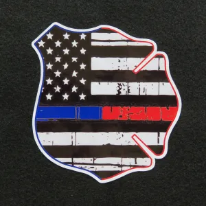 Thin Blue Red Line Police Fire Mashup Vinyl Decal