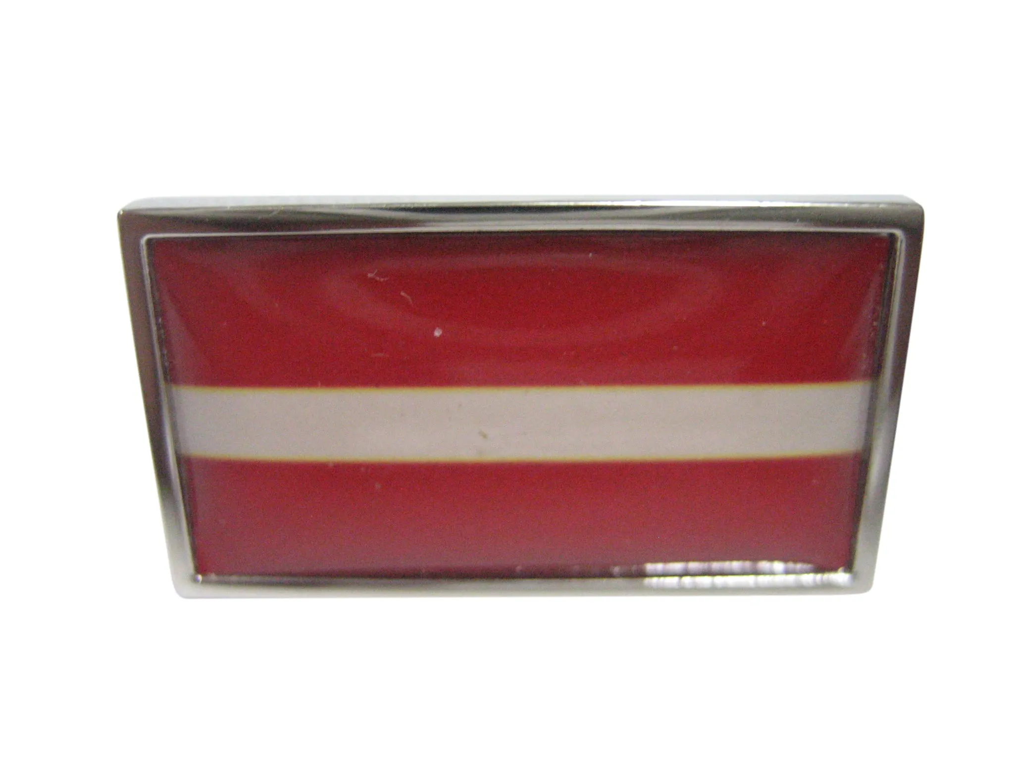 Thin Bordered Latvia Flag Adjustable Size Fashion Ring