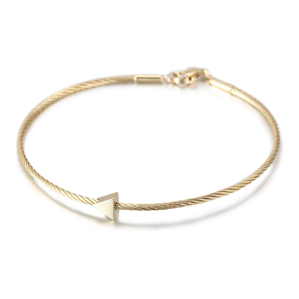 Thin cable bracelet-NSB1683ST
