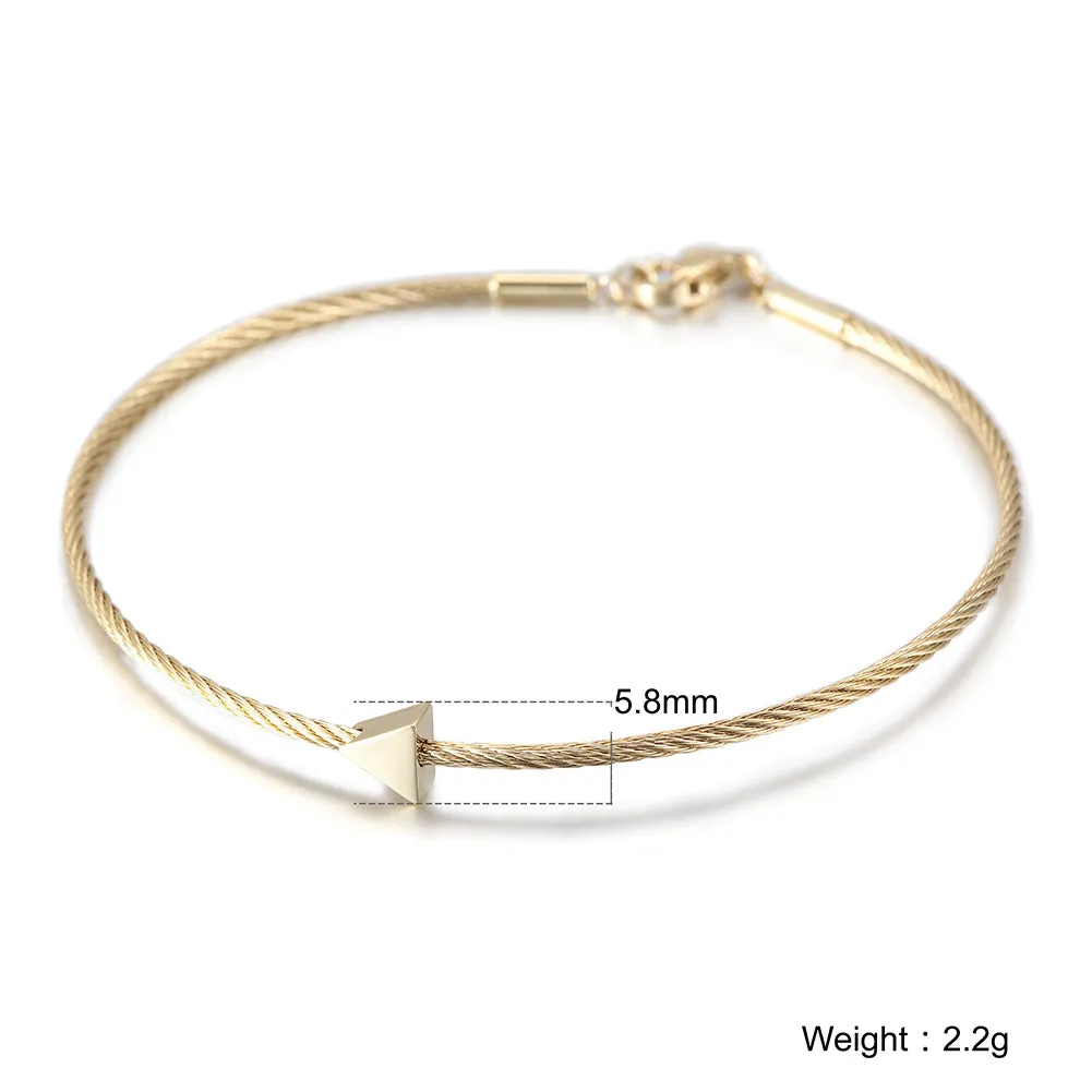 Thin cable bracelet-NSB1683ST