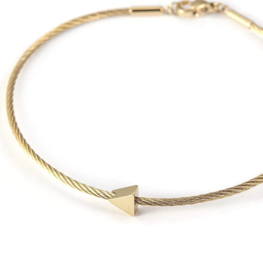 Thin cable bracelet-NSB1683ST