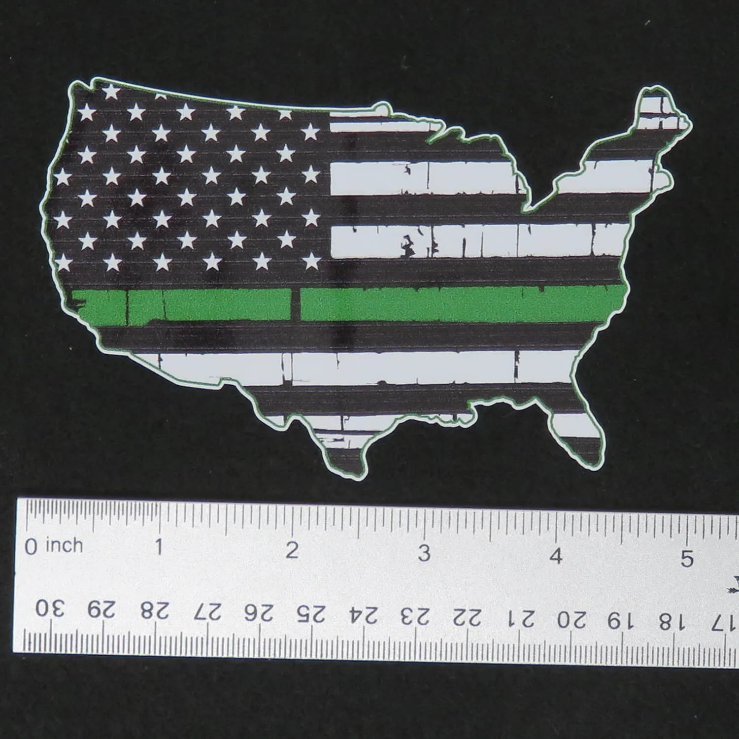 Thin Green Line America Outline Vinyl Decal
