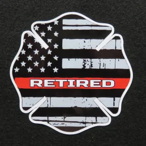 Thin Red Line Firefighter Maltese Cross Retired Vinyl Decal