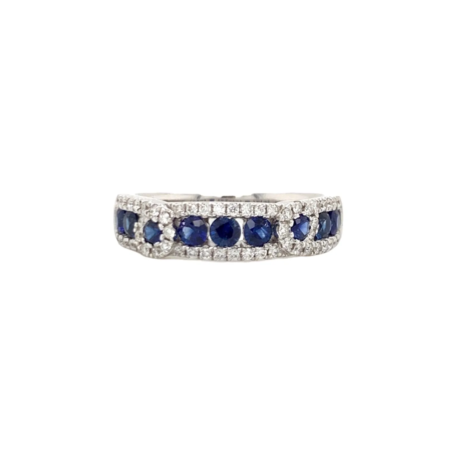 Thin Sapphire & Diamond Band